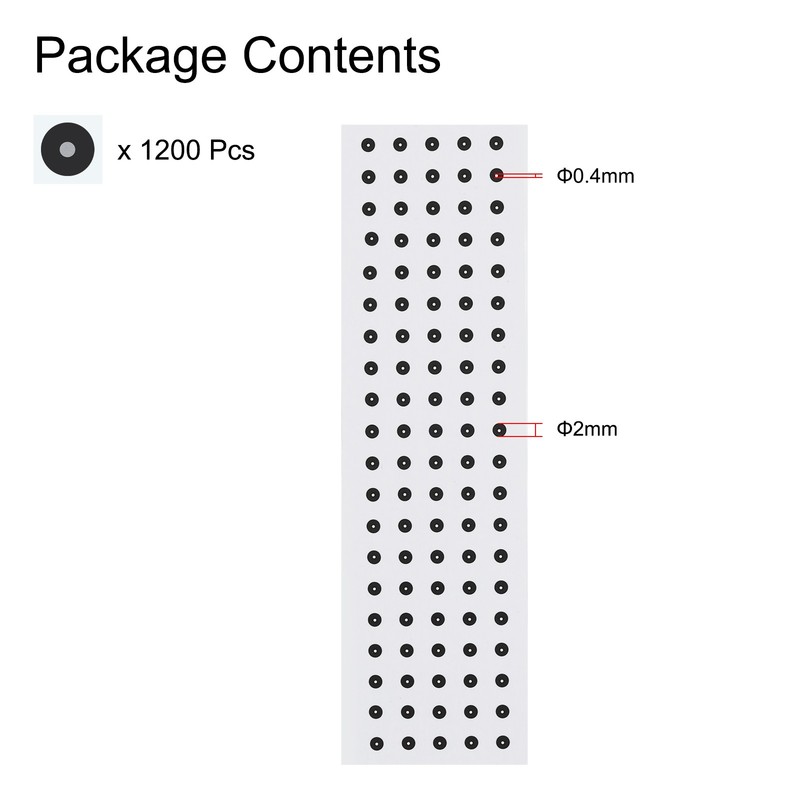 1200Pack 3D Scanner Markers 0.4mm Low Reflective 3D Scanning Dots(0.4x2mm) gallery