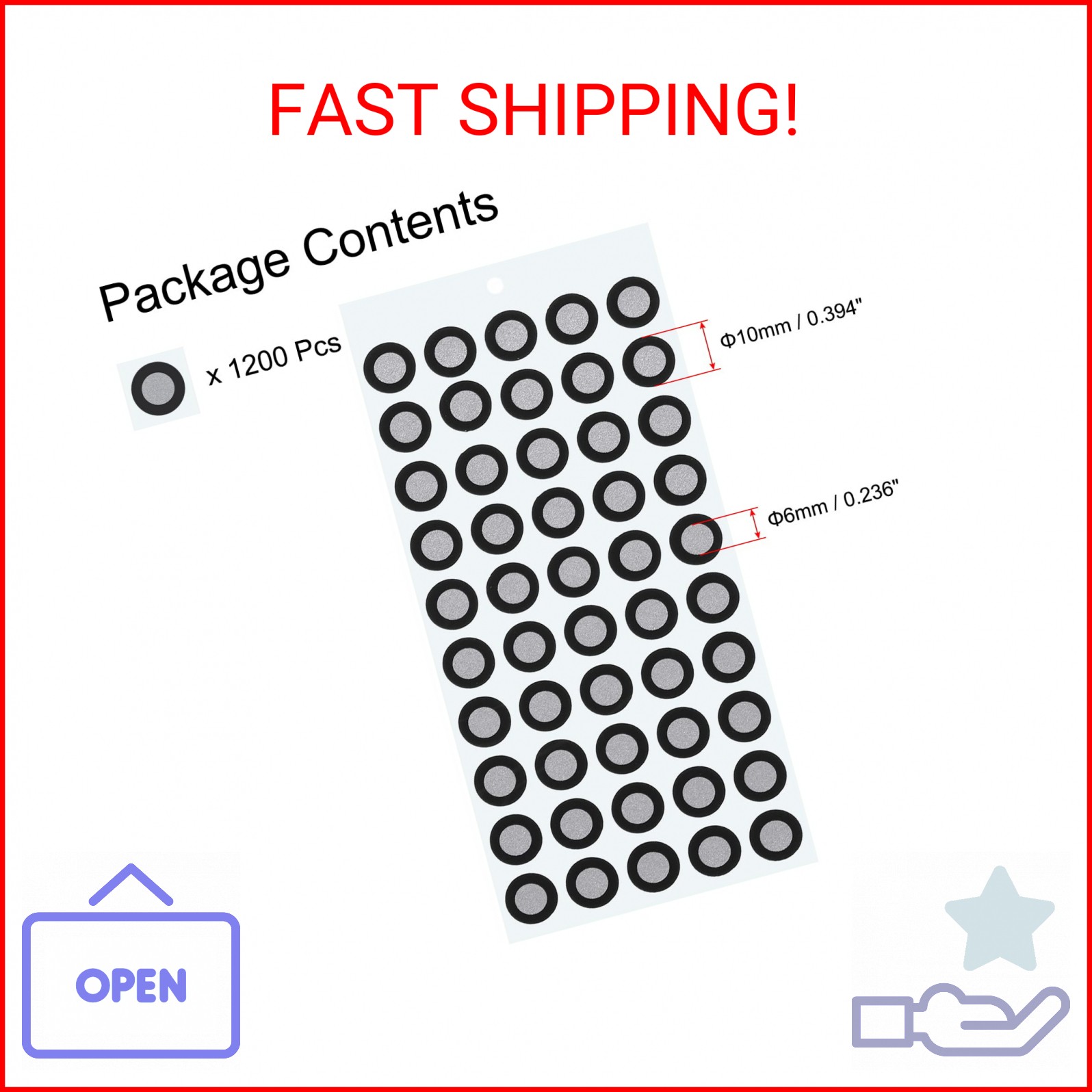 uxcell 1200 Pcs 3D Scanner Markers 6mm High Reflective 3D Scanning Dots 3D Track gallery