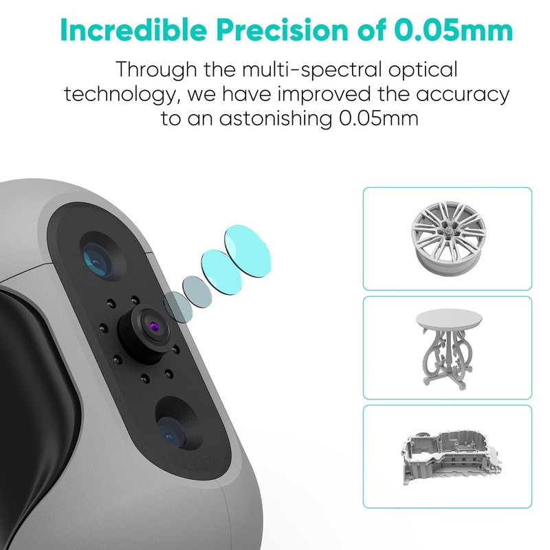 3DMakerpro Mole Handheld 3D Scanner Premium 0.05mm Accuracy for 3D Printer T7T0 gallery