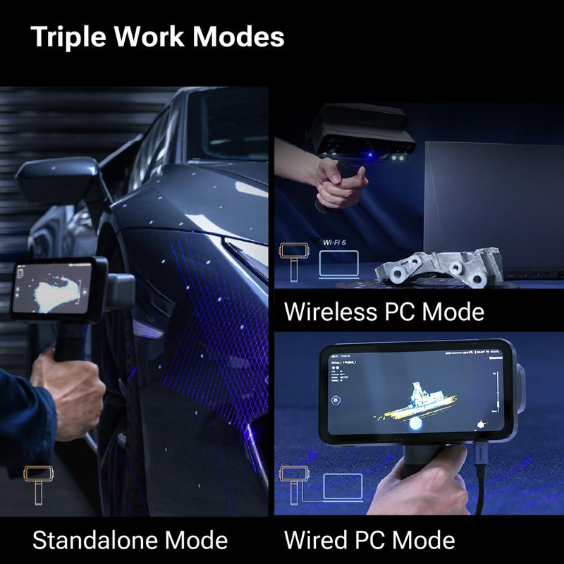 Shining 3D Rigil 3D Scanner All-In-One Wireless 25+25 Crossed Laser Lines, 7 Pa gallery