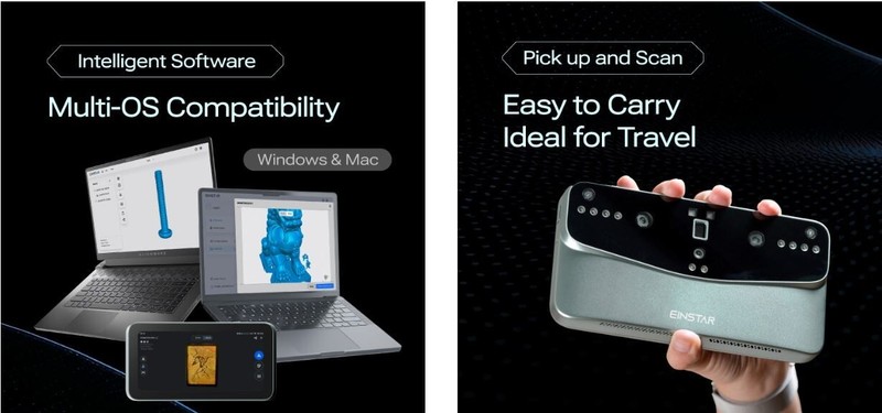 EINSTAR VEGA TITANIUM GRAY 3D SCANNER "DEMO UNIT" gallery