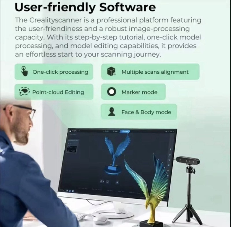 Creality 3D Scanner CR Ferret SE for 3D Printing Handheld Anti-Shake 30FPS Scan gallery