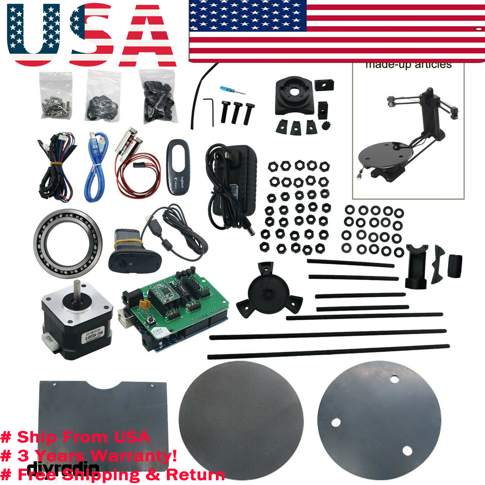 3D Open Source DIY 3D Scanner Kit Advanced Laser Scanner w/ C270 Camera 3D #US gallery