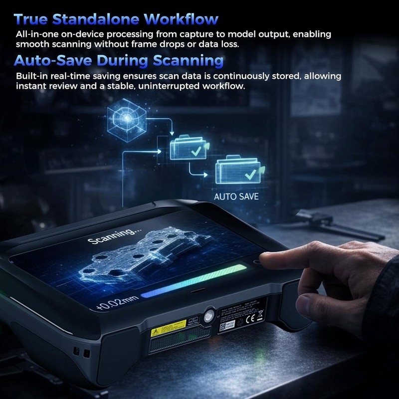 Creality Sermoon P1 Wireless 3D Scanner High-Speed Scanning Blue Laser&NIR Light gallery
