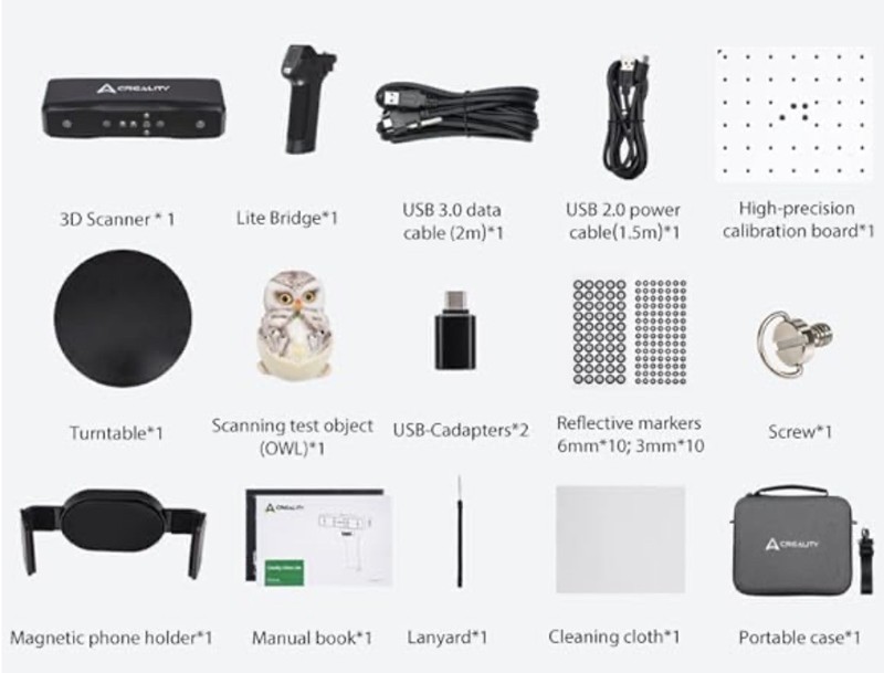 $$$ Fathers Day Sale Creality Otter Lite Handheld 3D Scanner Structured Color gallery
