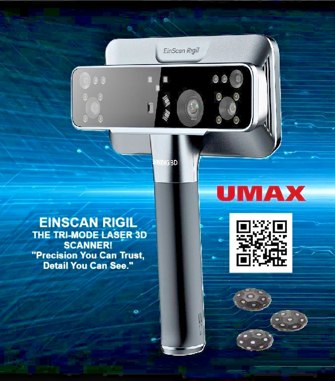 Shining 3D EinScan Rigil Wireless 3D Scanner – Tri-Mode Laser & Infrared gallery