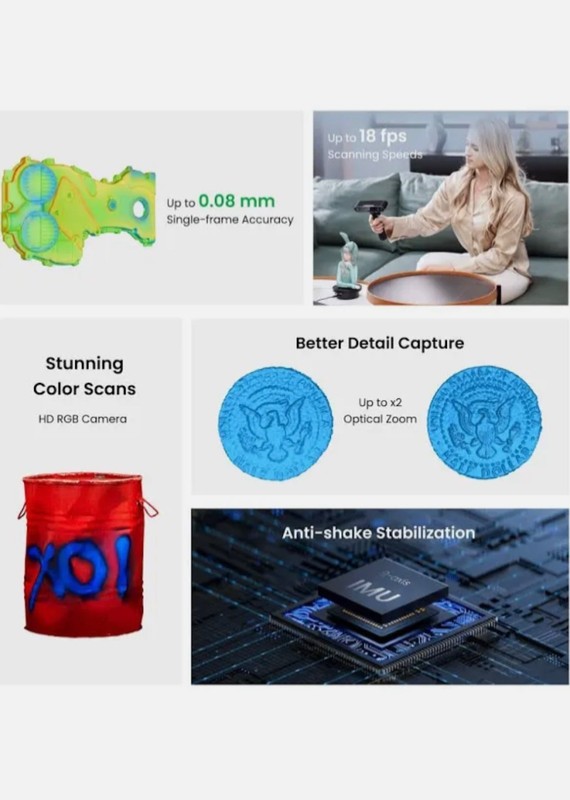 Revopoint POP 3 3D Scanner For 3D Printer 0.05mm Resolution 18FPS Scan Speed gallery