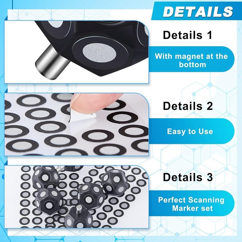 Scanner Turntable 3D Scanner Markers Dot Stickers 6mm Dot N6C74268 gallery