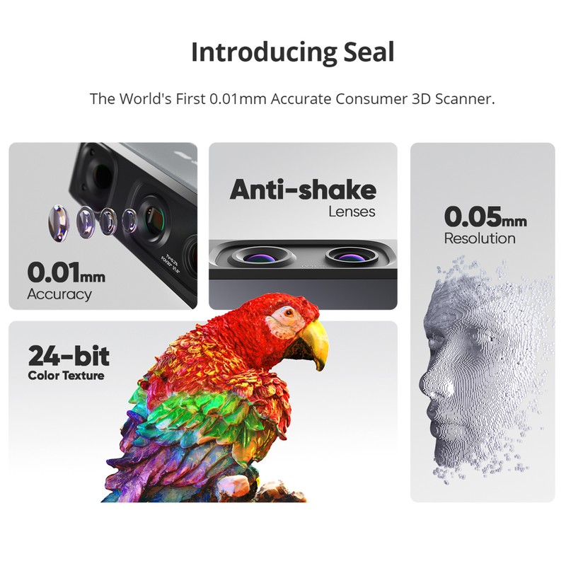 3DMakerpro Seal Handheld 3D Scanner 10FPS Anti-Shake Optical Lens Miniature Y4D7 gallery