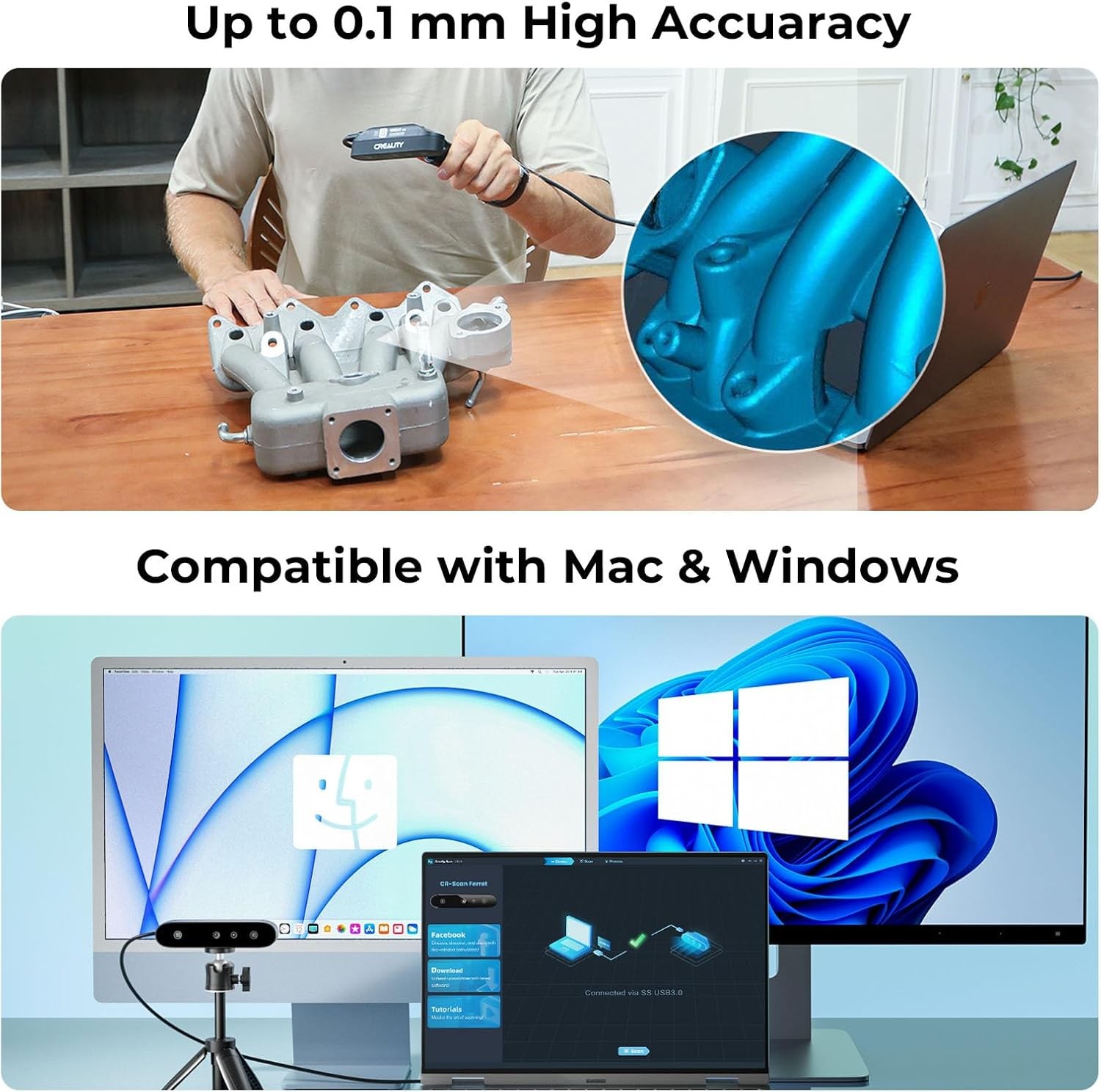 Creality CR-Ferret SE 3D Scanner Desktop 0.1mm High Accuracy gallery