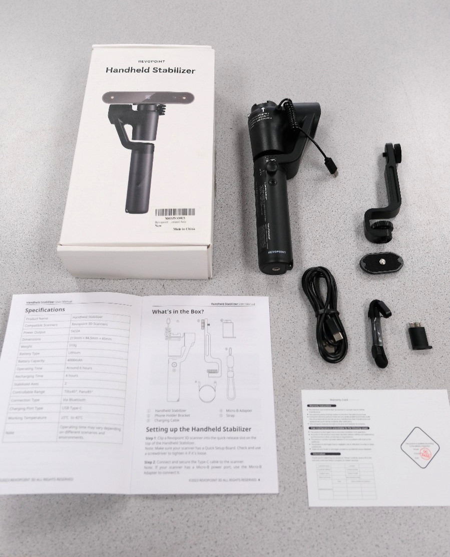 Revopoint Handheld Stabilizer FOR POP, POP 2, MINI Open Box Hard to Find CLEAN! gallery