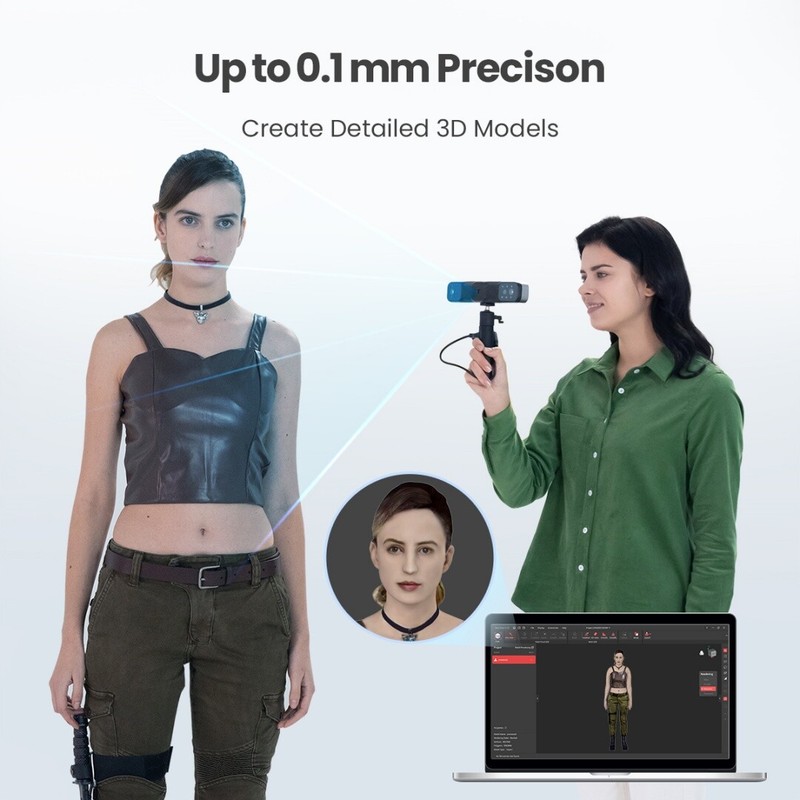 Revopoint RANGE 2 3D Scanner Handheld 0.1 mm Precision for 3D Modeling gallery