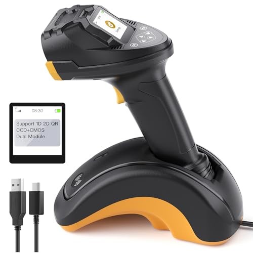 Bluetooth Barcode Scanner, 2D 1D Wireless Handheld Scanner, QR Code Scanner, gallery