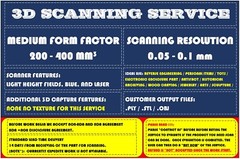 3D SCANNING SERVICE HIGH RESOLUTION MEDIUM FORM FACTOR [NO TEXTURE]