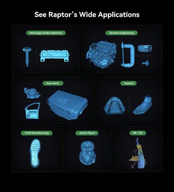Creality Handheld 3D Scanner Raptor CR-Scan 0.02 mm Accuracy 60fps Scan Speed gallery
