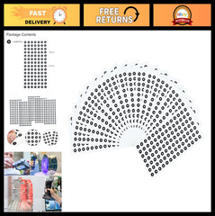 2400 Pcs High Reflective 3D Scanner Markers, 3mm Tracking Dots for Laser Scannin