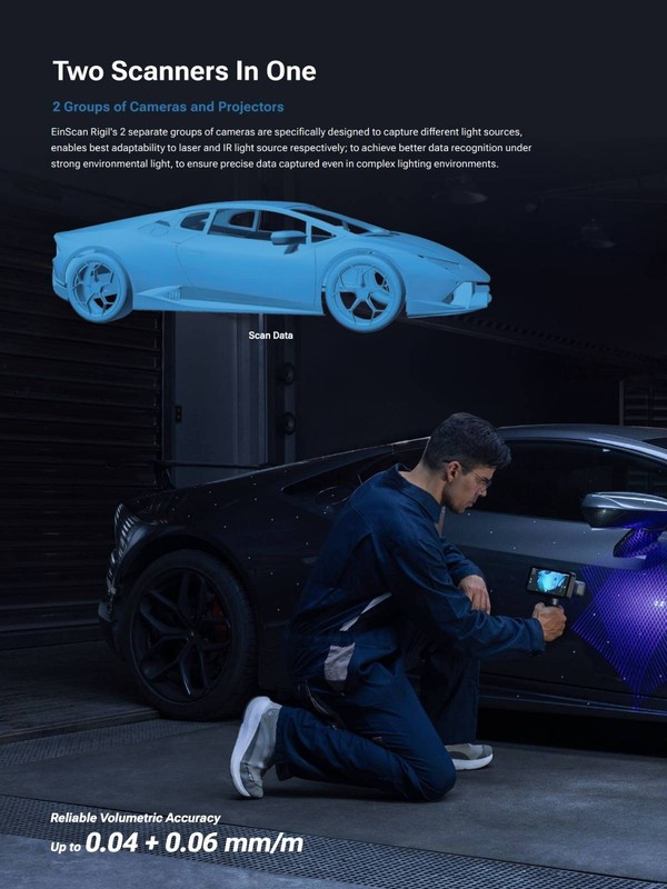 Shining3D EinScan Rigil Wireless Laser 3D scanner, 0.04mm Accuracy w/ Software gallery