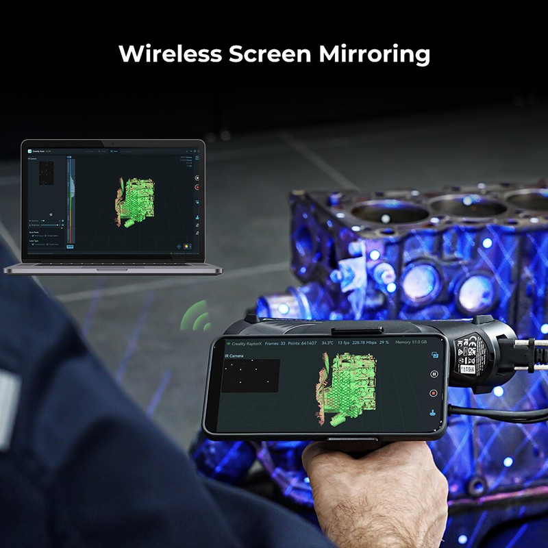 Creality Scan Bridge Wireless Scanning Handle for CR-Scan Otter/Raptor Scanner gallery