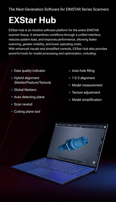 NEW EINSTAR 2 Handheld 3D Scanner - Wireless 90FPS - 0.05mm Accuracy - Color gallery