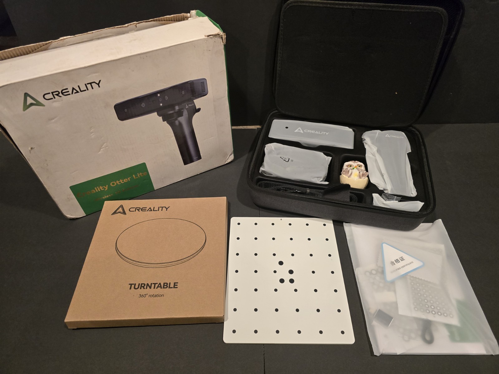 Creality CR-Scan Otter Handheld 3D Scanner Structured Light USB Turntable Board gallery