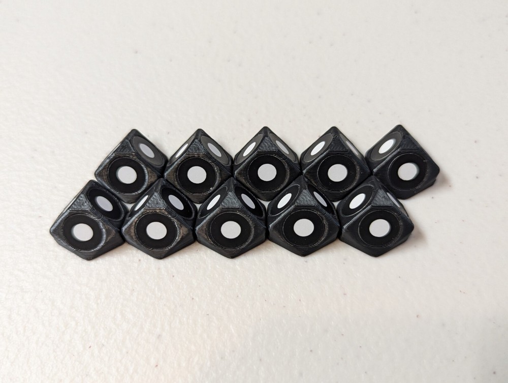 3D Scanner Targets - Geometric Target Markers (Half-Cubic) (10 pieces)