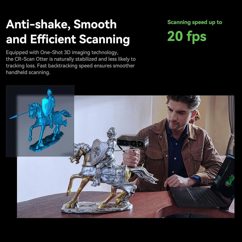 Creality CR-Scan Otter 3D Scanner, Four-Lens Stereo System 0.02mm Accuracy 20fps gallery