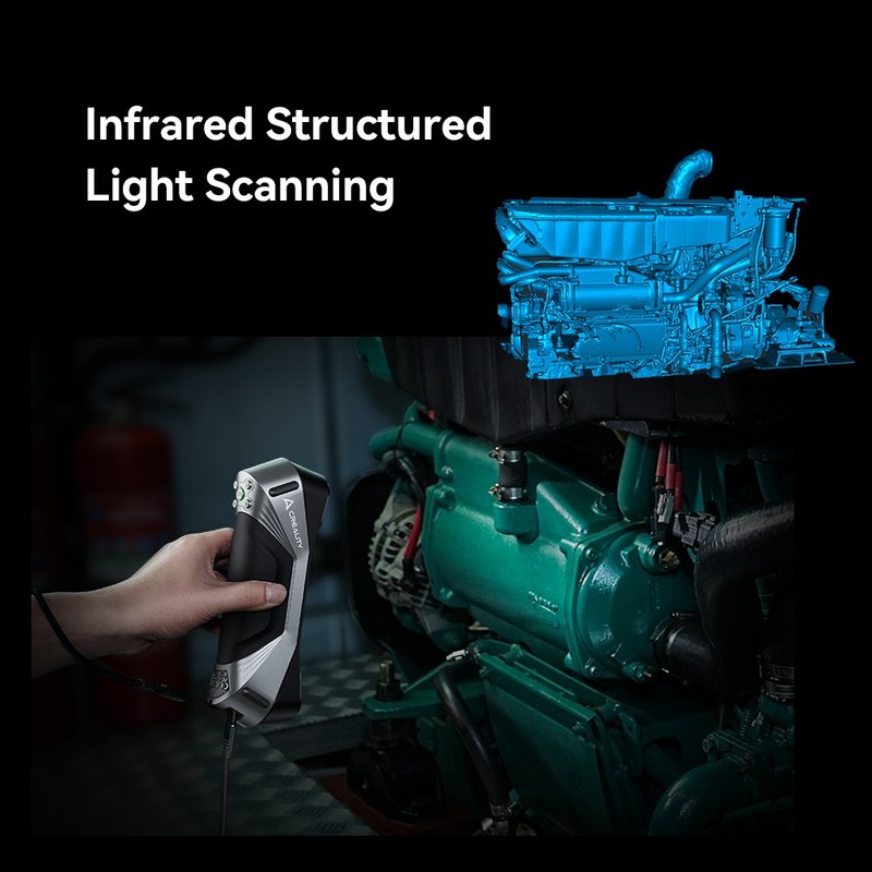 【Refurbished】Creality CR-Scan Raptor 3D Scanner with Turntable Manual Rotating gallery