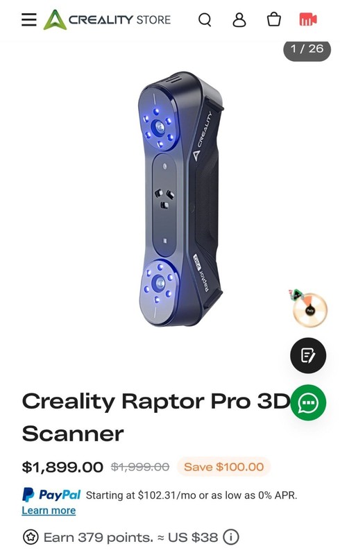 Creality 3d Scanner Raptor Pro gallery