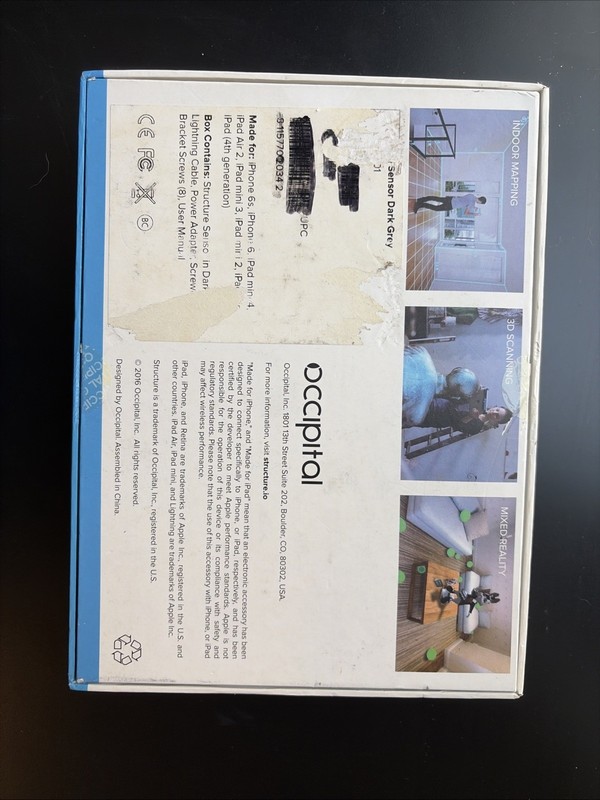 Occipital Structure Sensor 3D Scanner STO1 w/ Power Adapter gallery