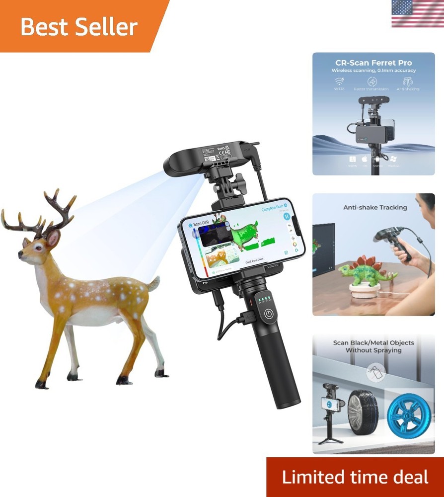 High-Resolution CR-Scan 3D Handheld Scanner - 60FPS, Fast & Accurate Results