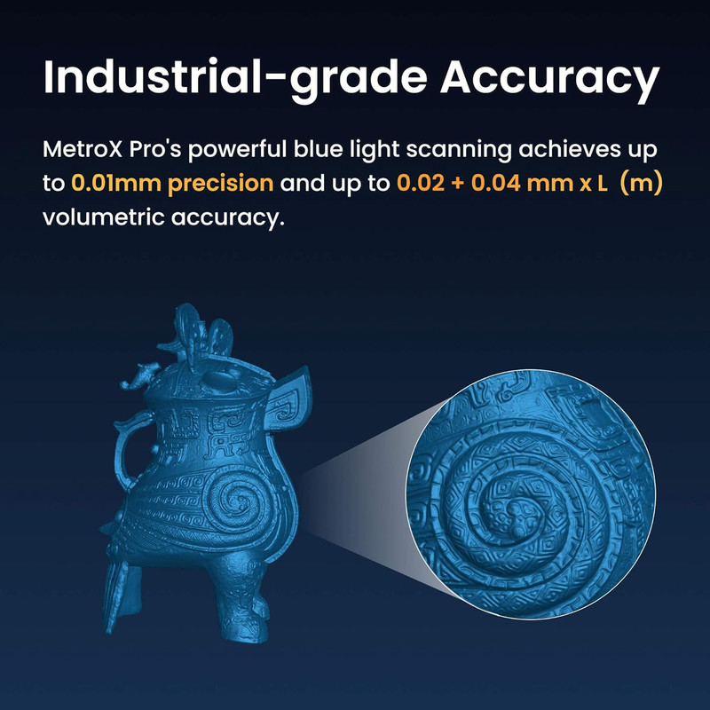 Metrox Pro 3D Scanner for 3D Printing, Industrial-Grade Precision 0.01Mm, 30+15 gallery