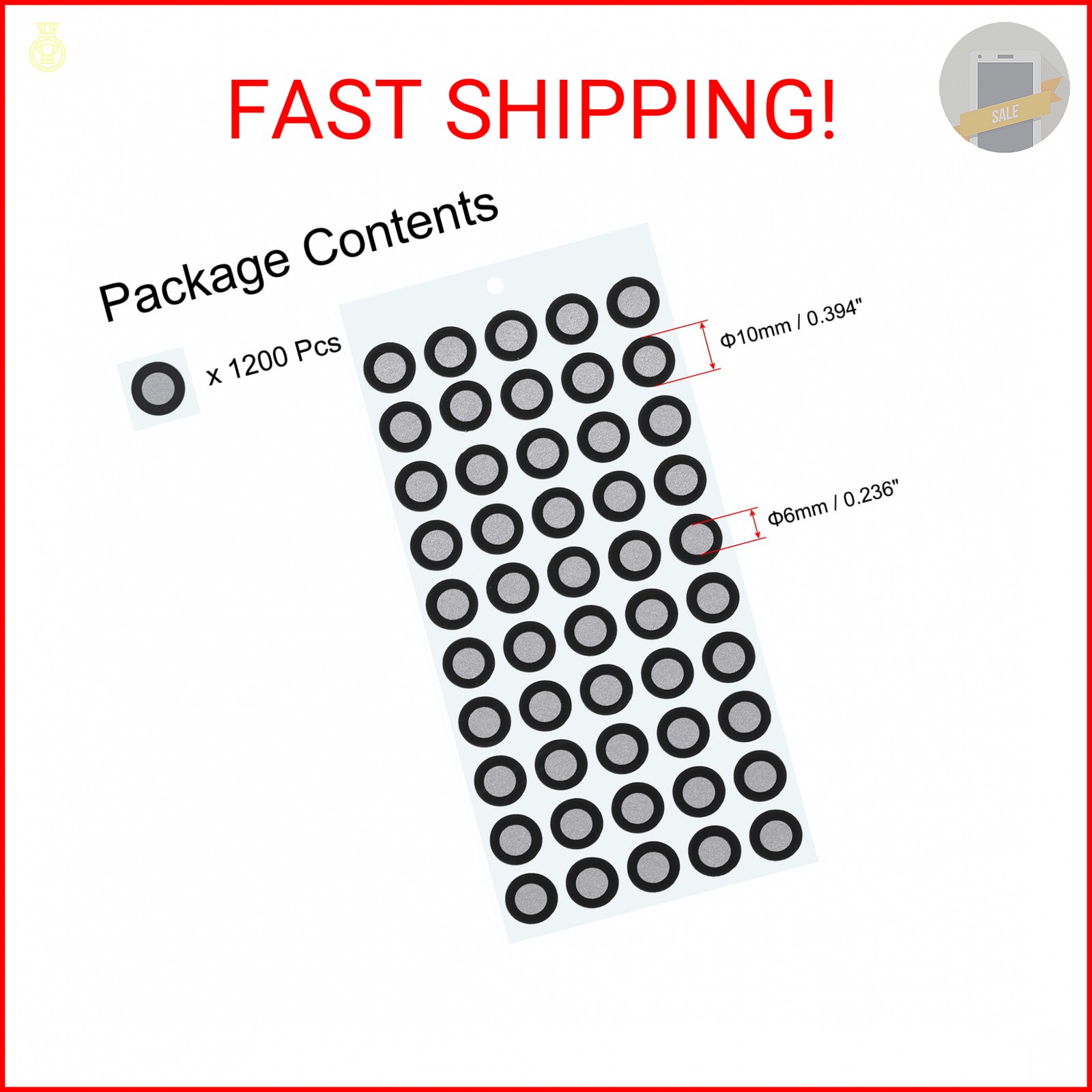 uxcell 1200 Pcs 3D Scanner Markers 6mm High Reflective 3D Scanning Dots 3D Track gallery