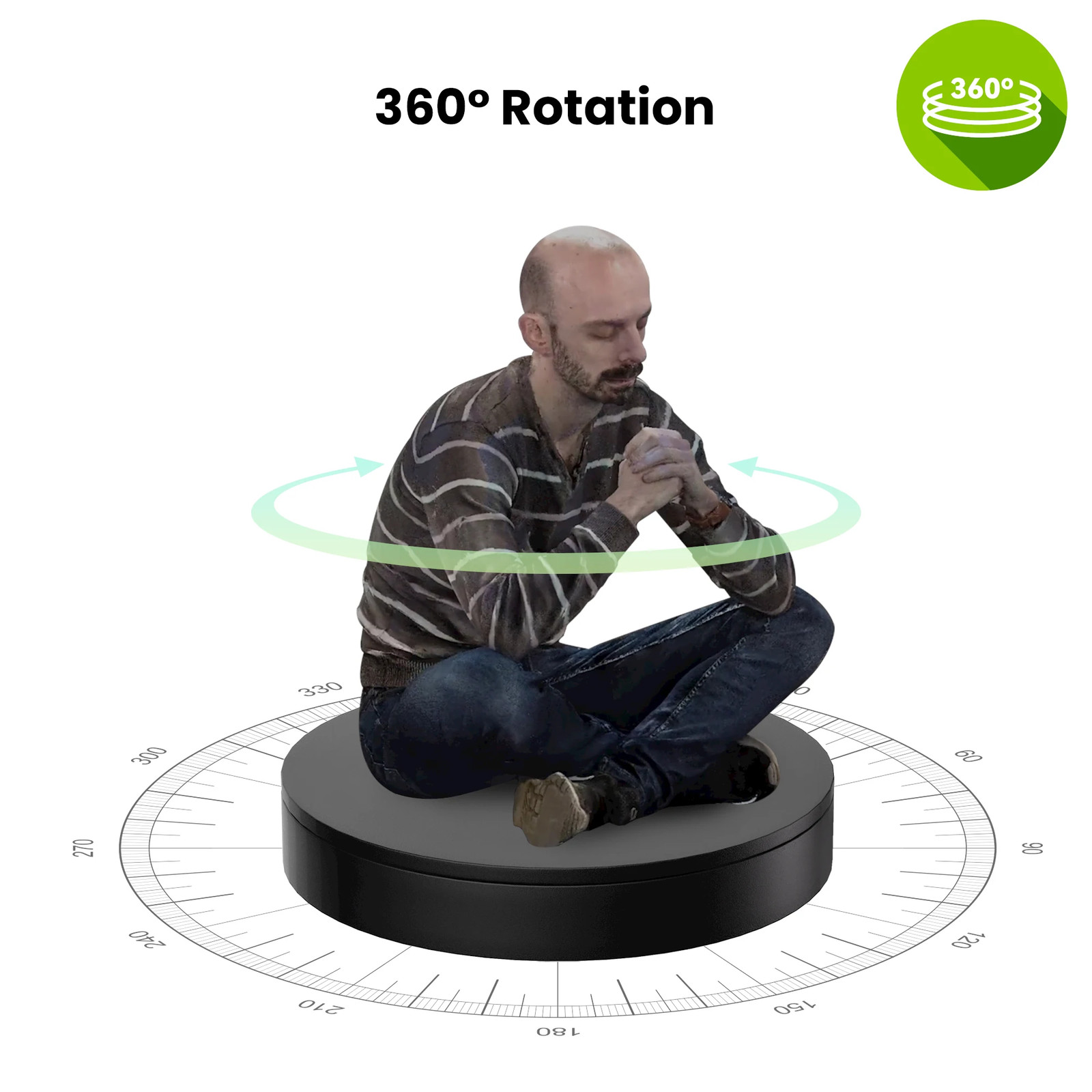 Revopoint large turntable 200KG load-bearing Bluetooth connection supports gallery