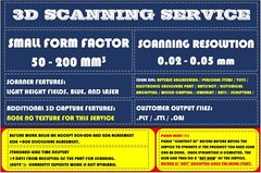 3D SCANNING SERVICE HIGH RESOLUTION SMALL FORM FACTOR [NO TEXTURE]