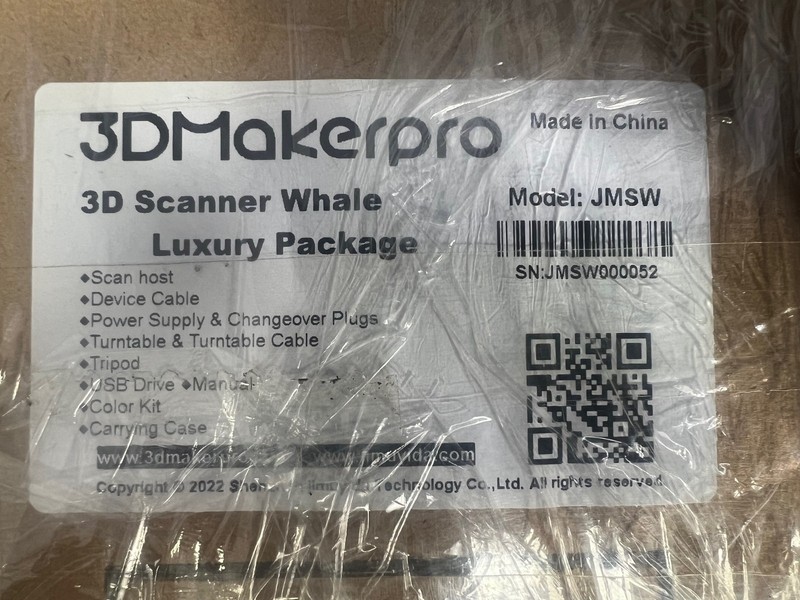 3DMakerPro Whale Luxury Package 3D Scanner gallery