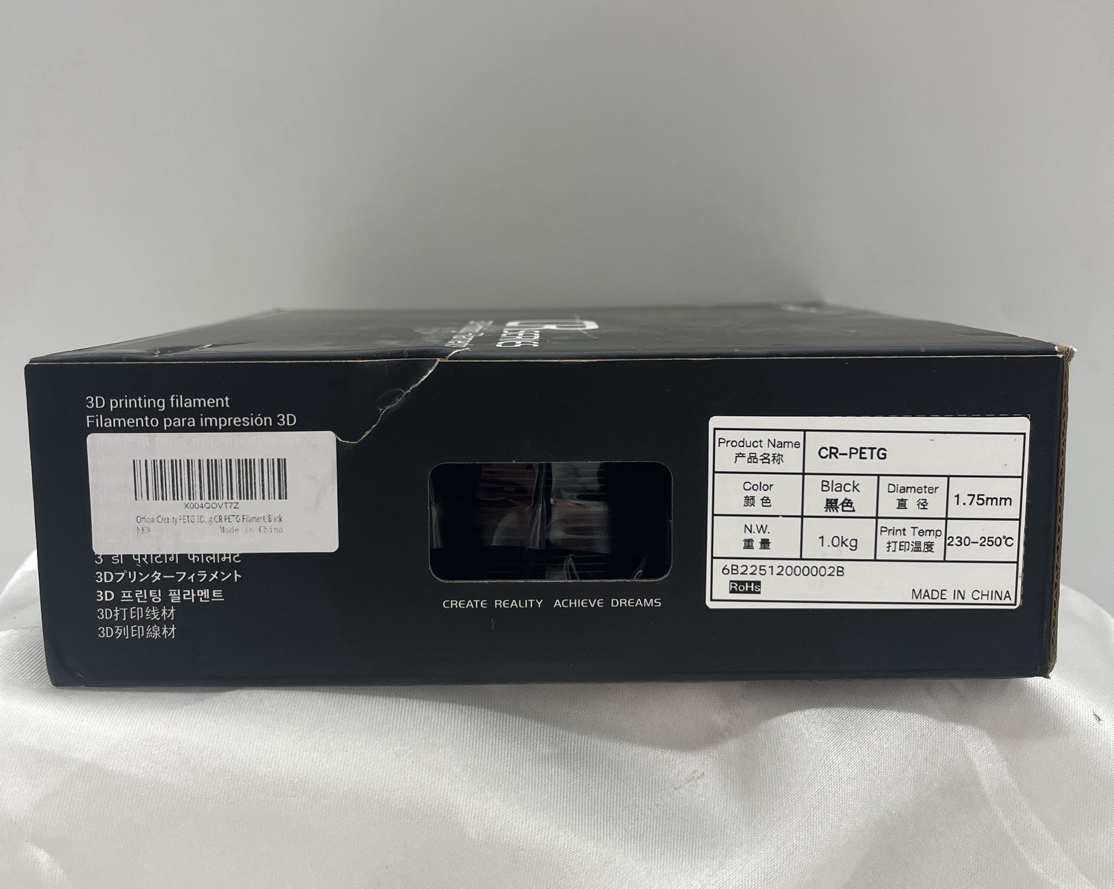 Creality PETG Filament 1.75mm 3D Printer Filament 1kg (2.2lbs) Black Brand New gallery