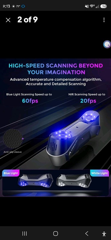 Creality CR-Scan Raptor 3D Scanner - Open Box - Original Package Accessories gallery