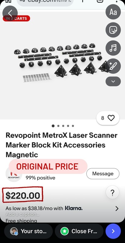 Revopoint Marker Block Kit (Magnetic) 529 Piece 3D Scanning Set + Free Gift gallery