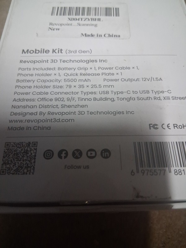 (3rd Gen) Revopoint Mobile Kit - Battery Grip 5500mAh & Phone Mount for 3D... gallery