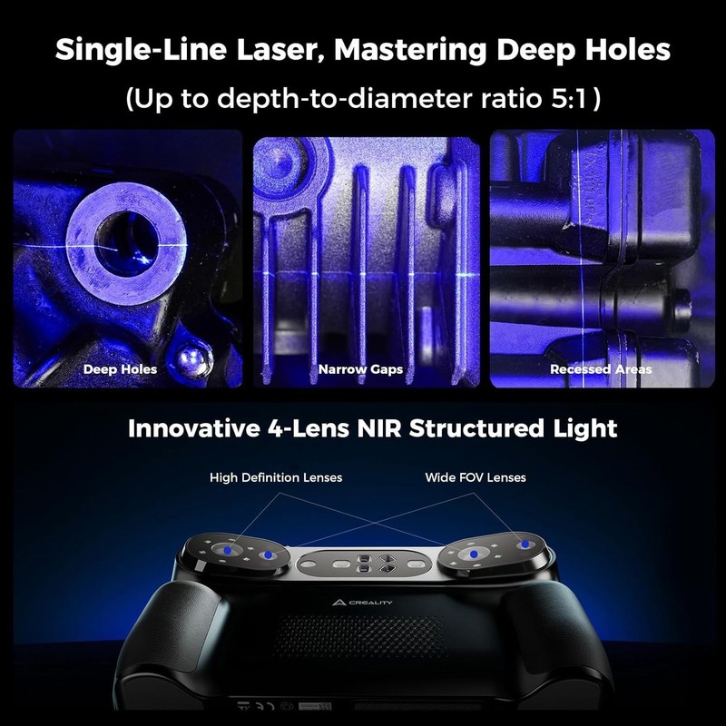 Creality 3D Scanner Sermoon P1 22 Cross Lines 7 Parallel Lines Single Blue Laser gallery