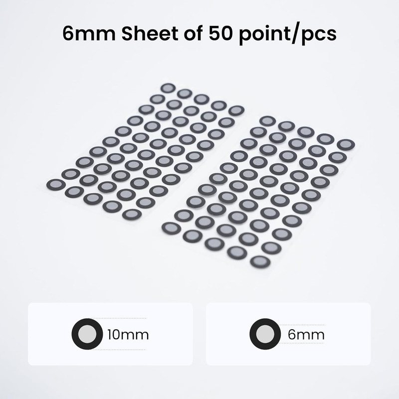 6 Mm 3D Scanning Marker Dots for 3D Scanners, 3D Tracking Dots, High Reflectivit gallery