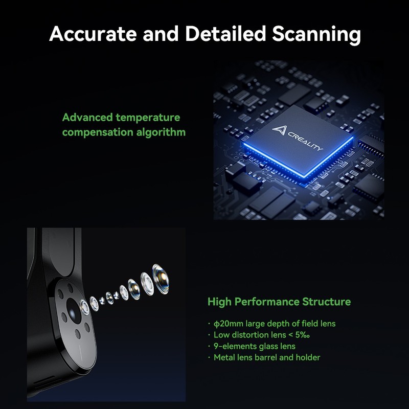 【Refurbished】Creality CR-Scan Raptor 3D Scanner with Turntable Manual Rotating gallery