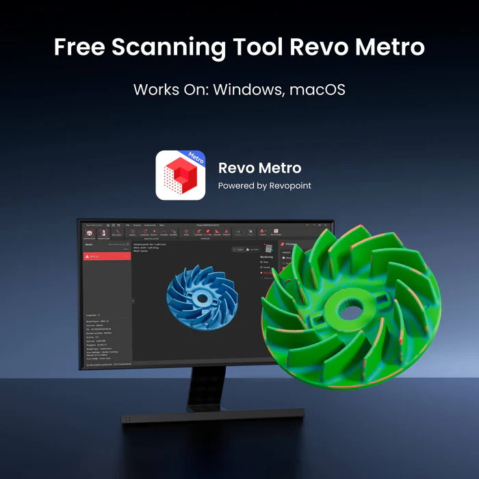 Revopoint MetroX 3D Laser Scanner 0.01MM Handheld Laser Scanner For CAD Designer gallery