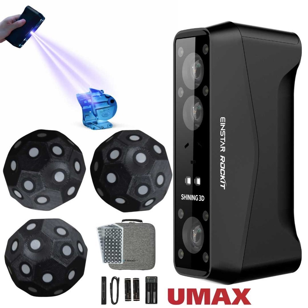 EINSTAR Rockit Hybrid Laser, Infrared 3D Scanner 2.8M Points/s 5MP Texture Came