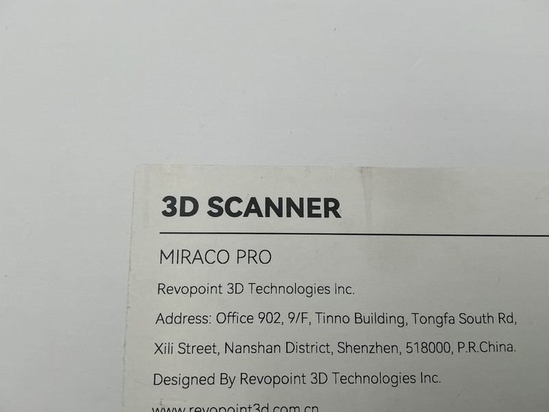 Revopoint MIRACO PRO 3D Scanner A244-0038-5D6I0IM29 7-11V 5A Professional Model gallery