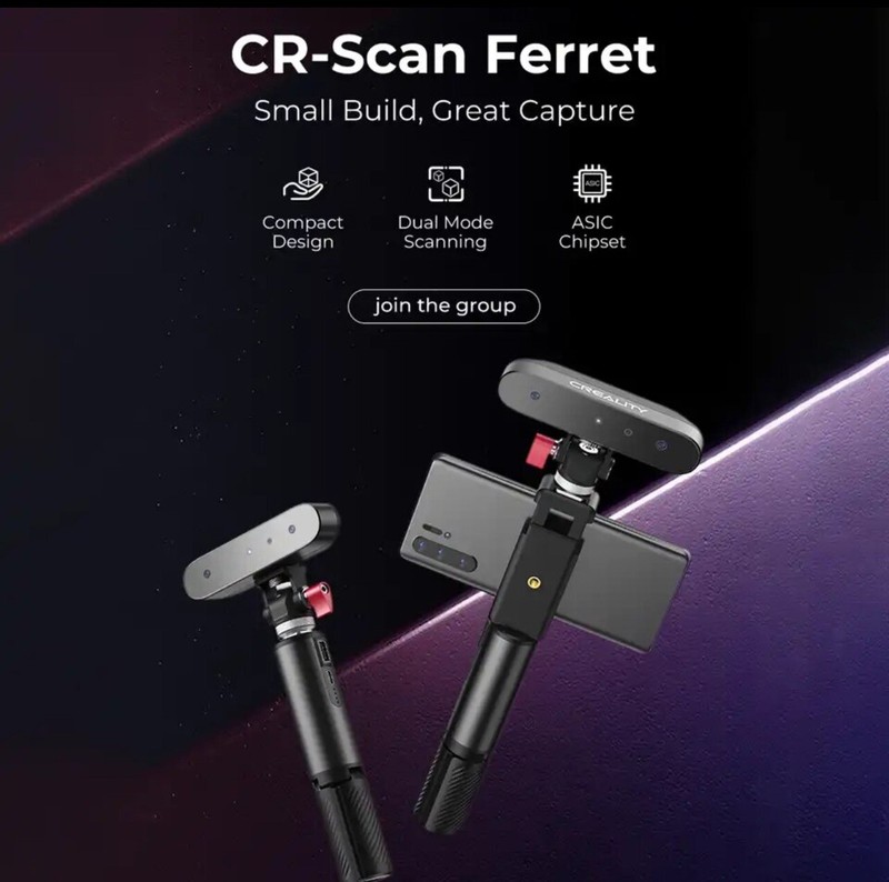Creality CR-Scan Ferret Pro Portable Handheld 3D Scanner Anti-shake Tracking gallery