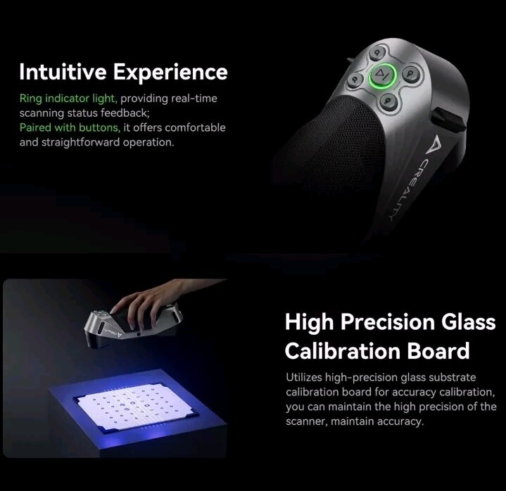Creality CR-Scan Raptor 3D Scanner 60fps Handheld Scanner 0.02mm Accuracy H7E3 gallery