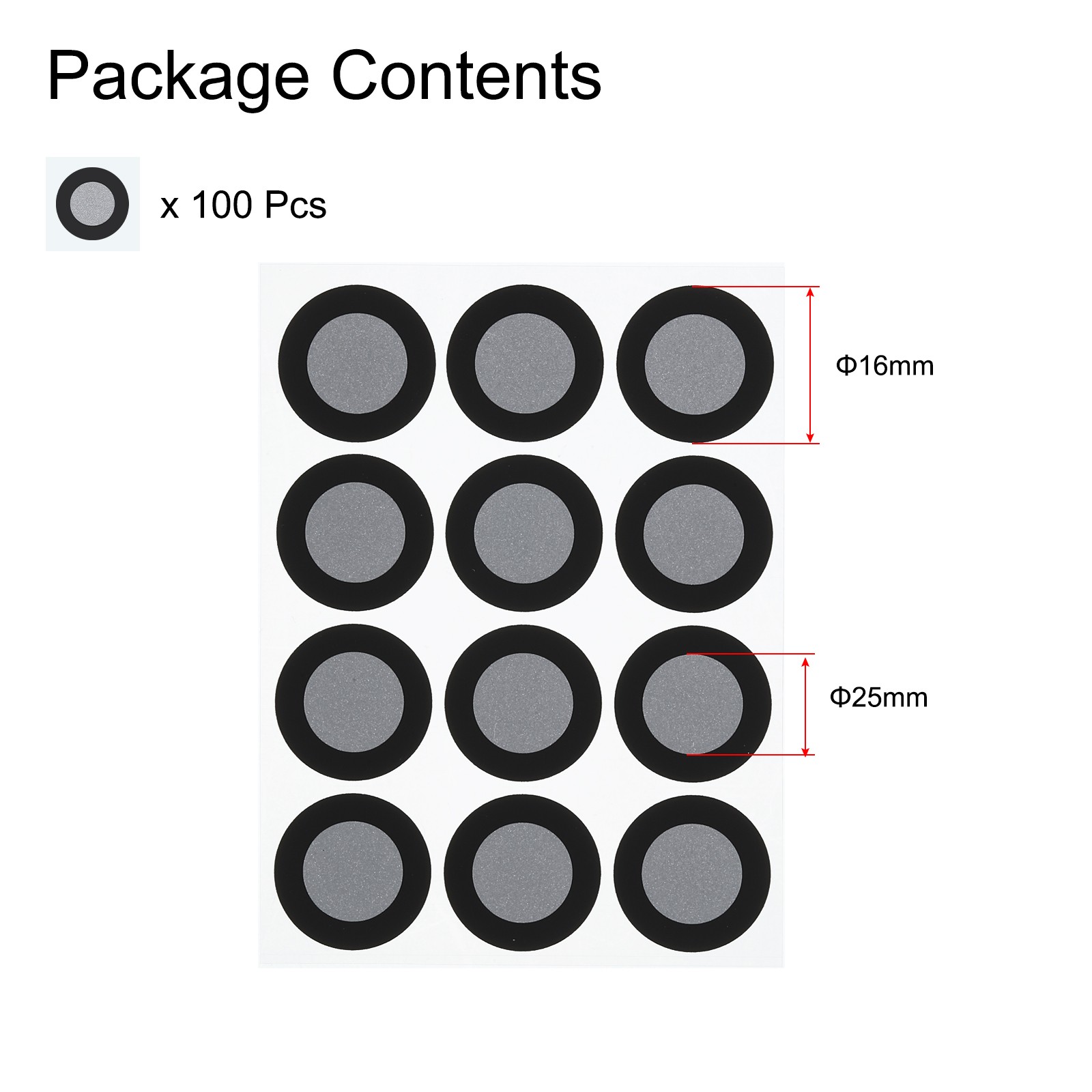 100 Pcs 3D Scanner Markers 16mm High Reflective 3D Scanning Dots(16x25mm) gallery