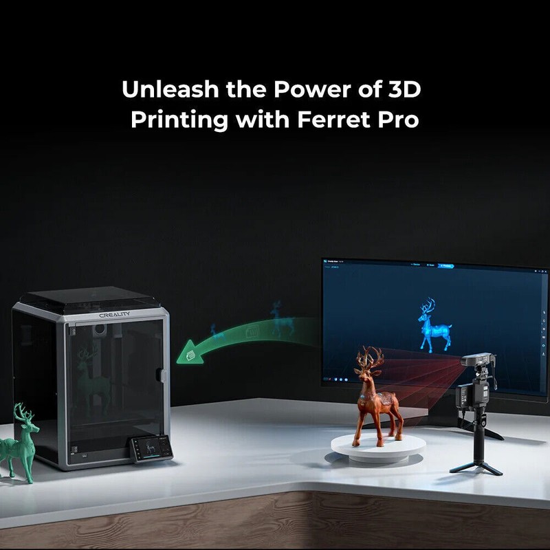 Creality CR-Scan Ferret Pro 3D Scanner 3D Printing Wifi6 Scanning 0.1mm Accuracy gallery