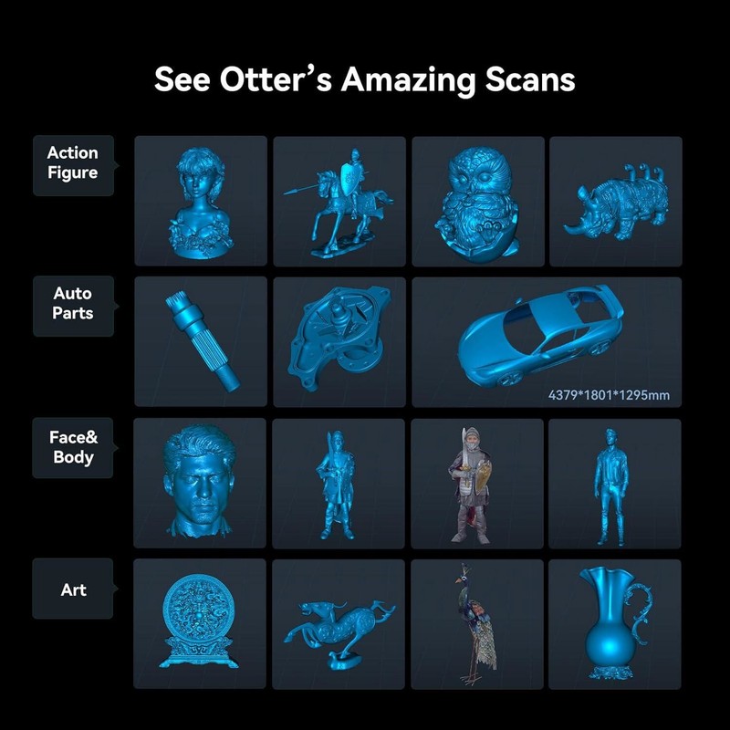 Creality Otter 3D Scanner with 0.02mm Accuracy Scan Black/Metal Without Spraying gallery